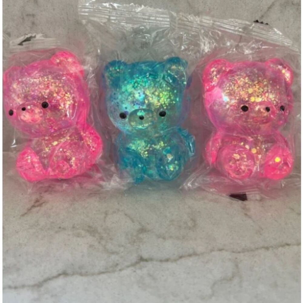Glitter Squeezy Sparkle Sugar Bear  assorted